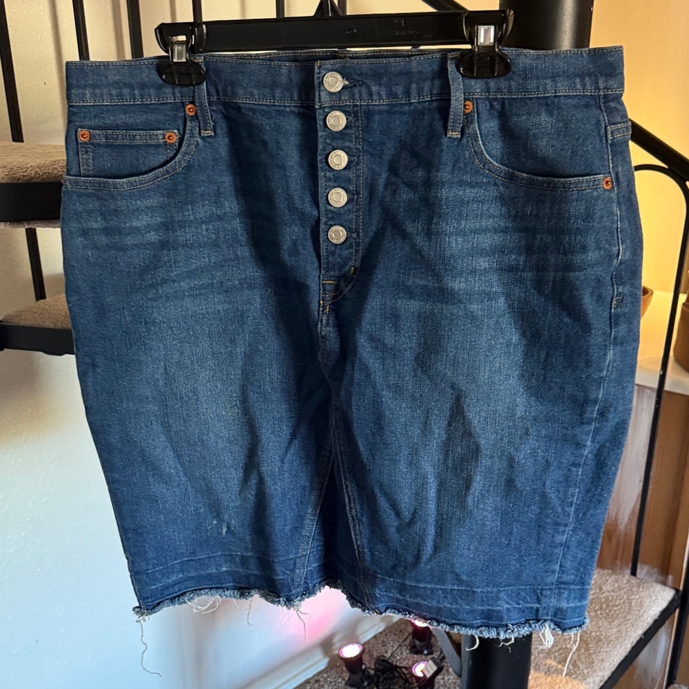 XL GAP Denim Skirt with Button Detail